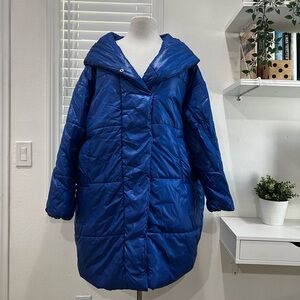 Urban Republic Unisex Blue Quilted Jacket  oversized / Size XL